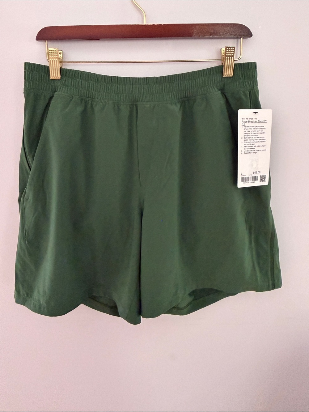 Lululemon Men’s Pace Breaker Short 7” LL Size L NWT 7”